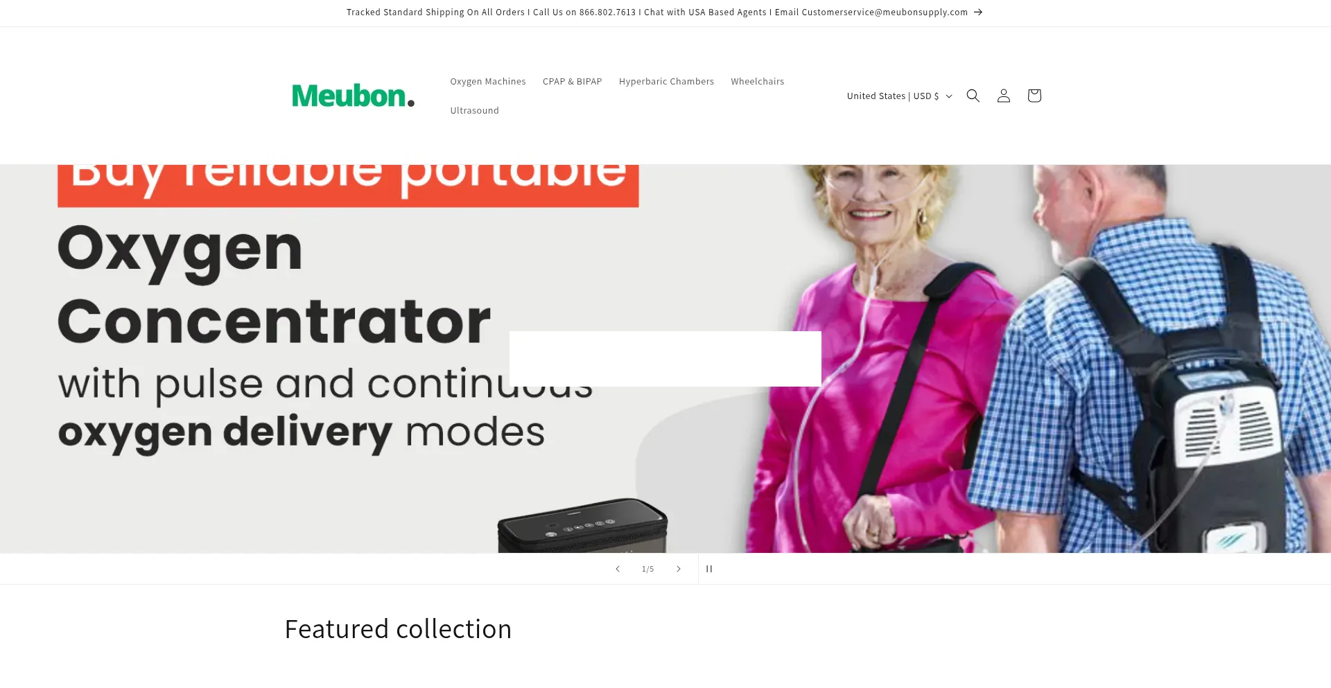 Website screenshot of Meubonsupply.com