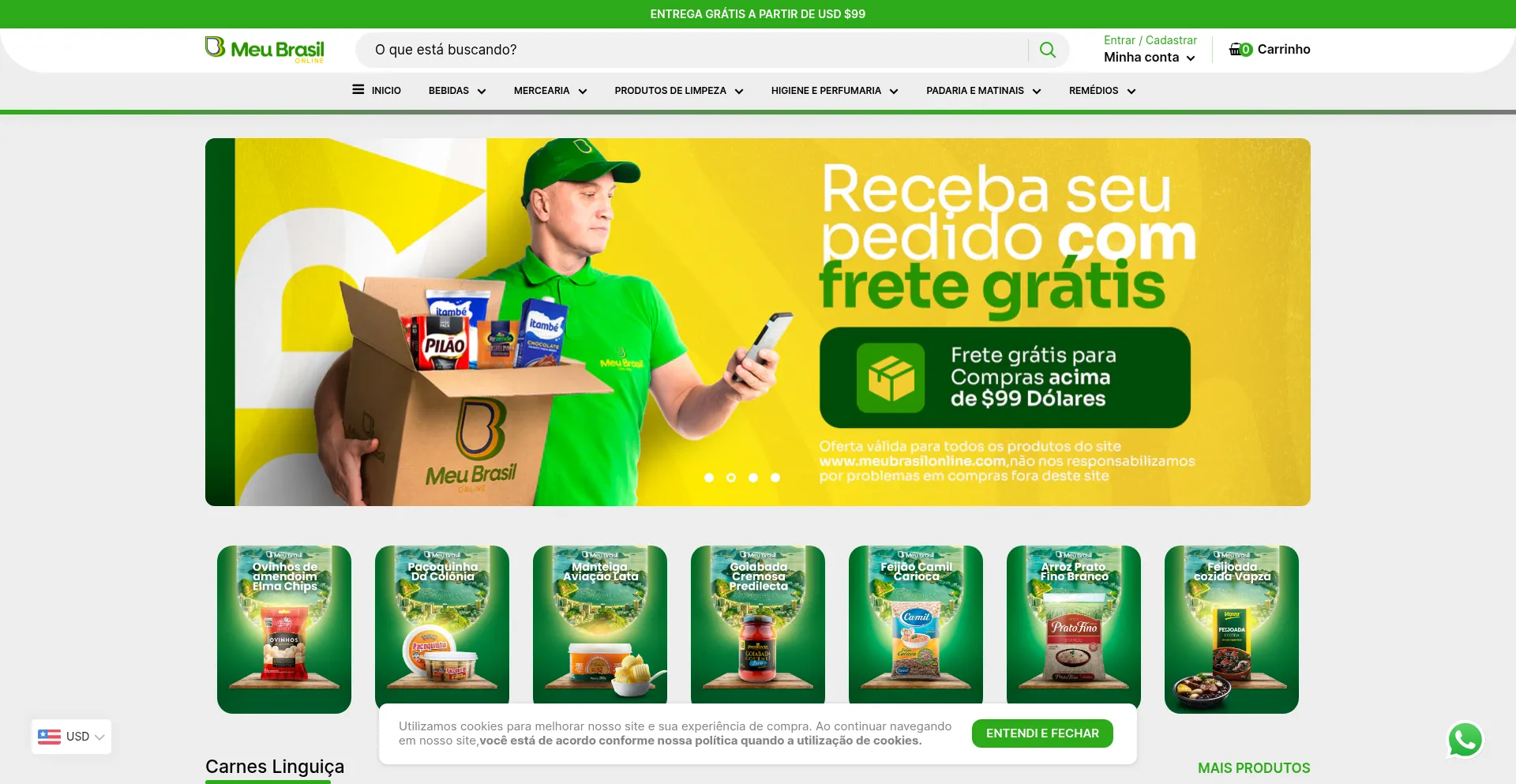 Website screenshot of Meubrasilonline.com