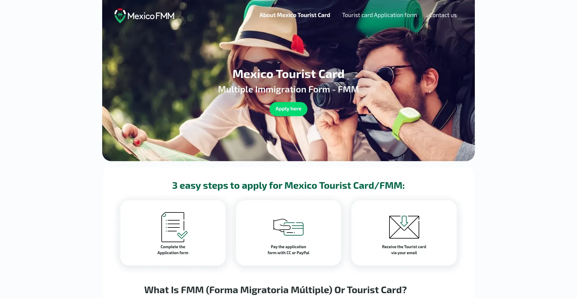 Website screenshot of Mexicofmm.org
