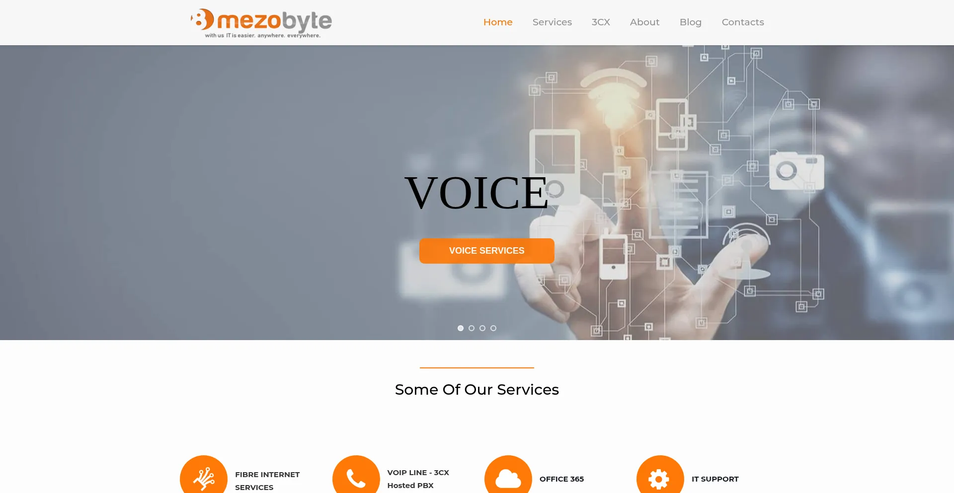 Website screenshot of Mezobyte.com