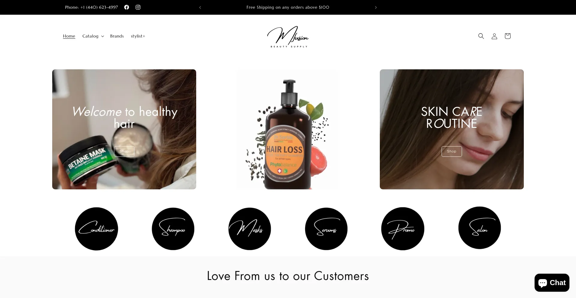 Website screenshot of Mfusionsupply.com