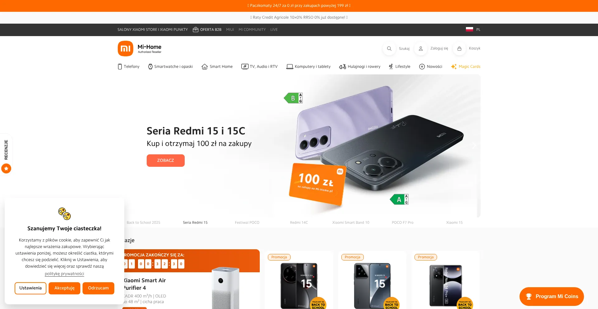 Website screenshot of Mi-home.pl