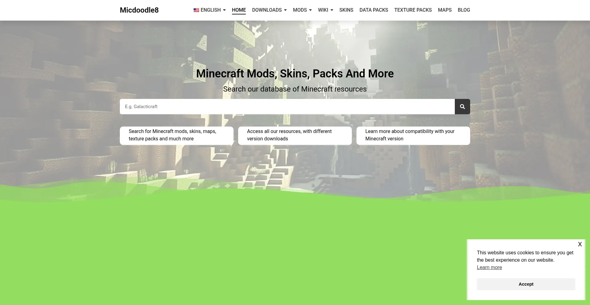 Website screenshot of Micdoodle8.com