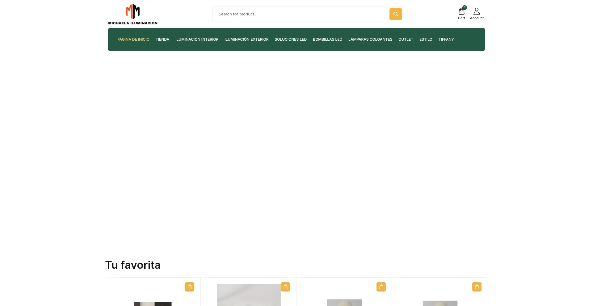 Website screenshot of Michaelailuminacion.com
