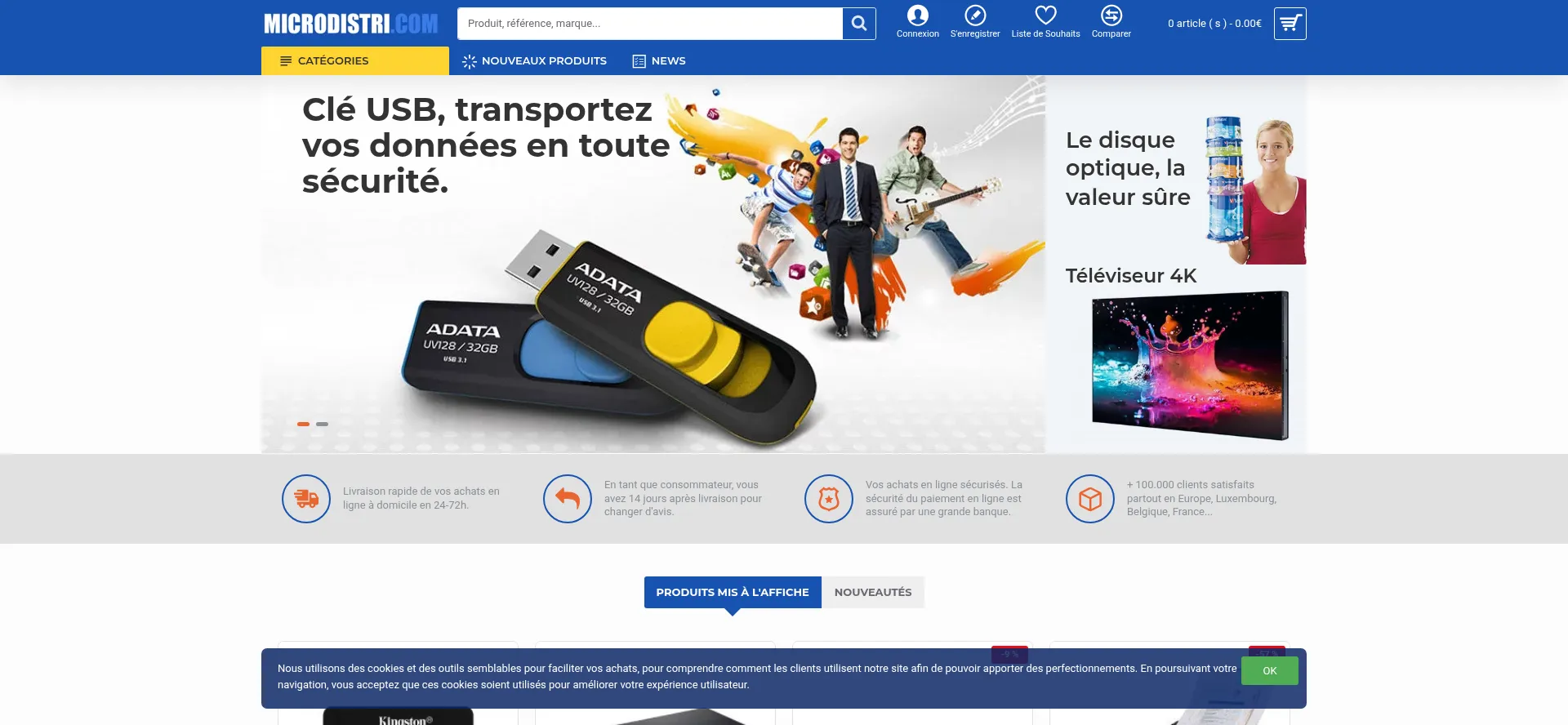 Website screenshot of Microdistri.com
