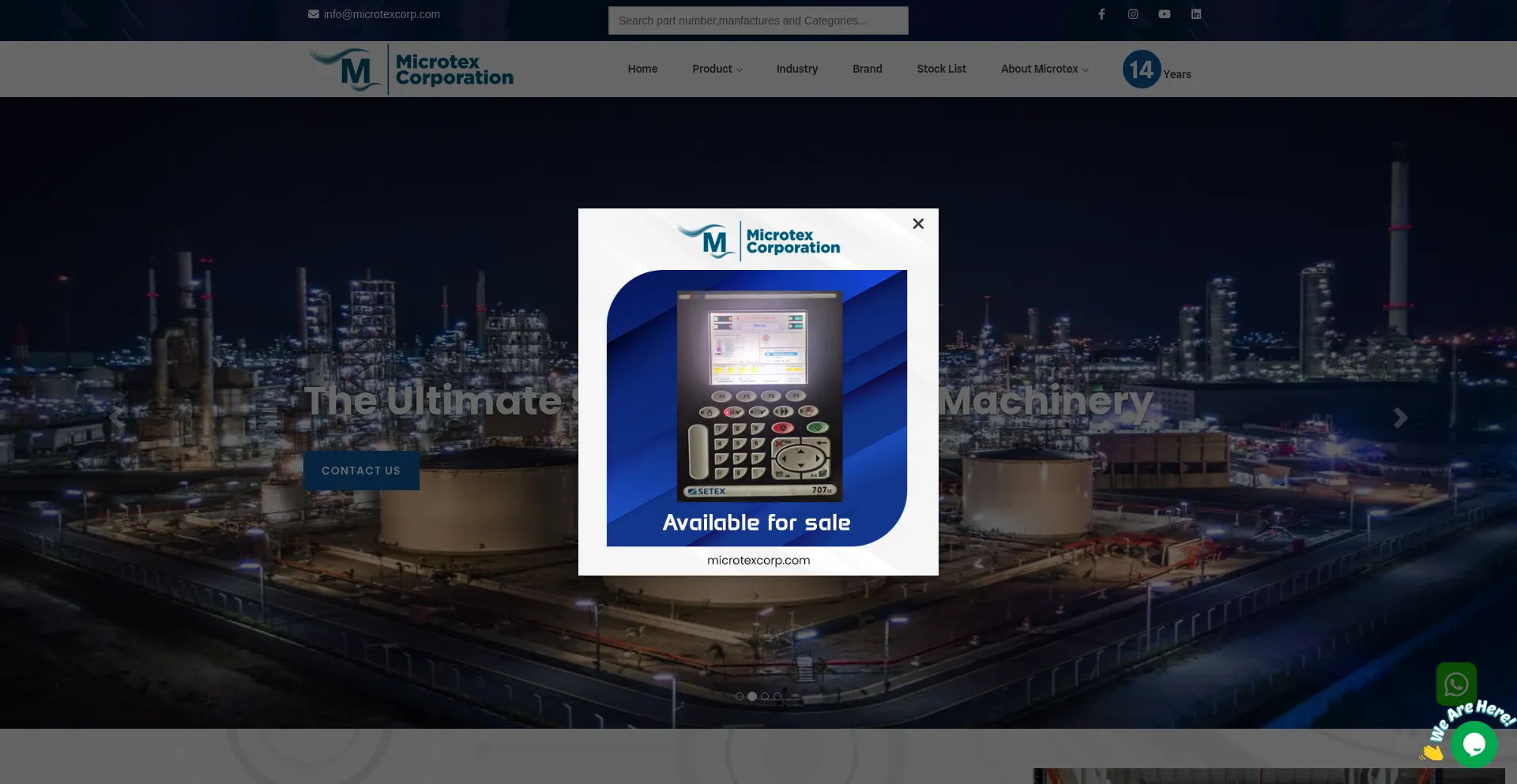 Website screenshot of Microtexcorp.com