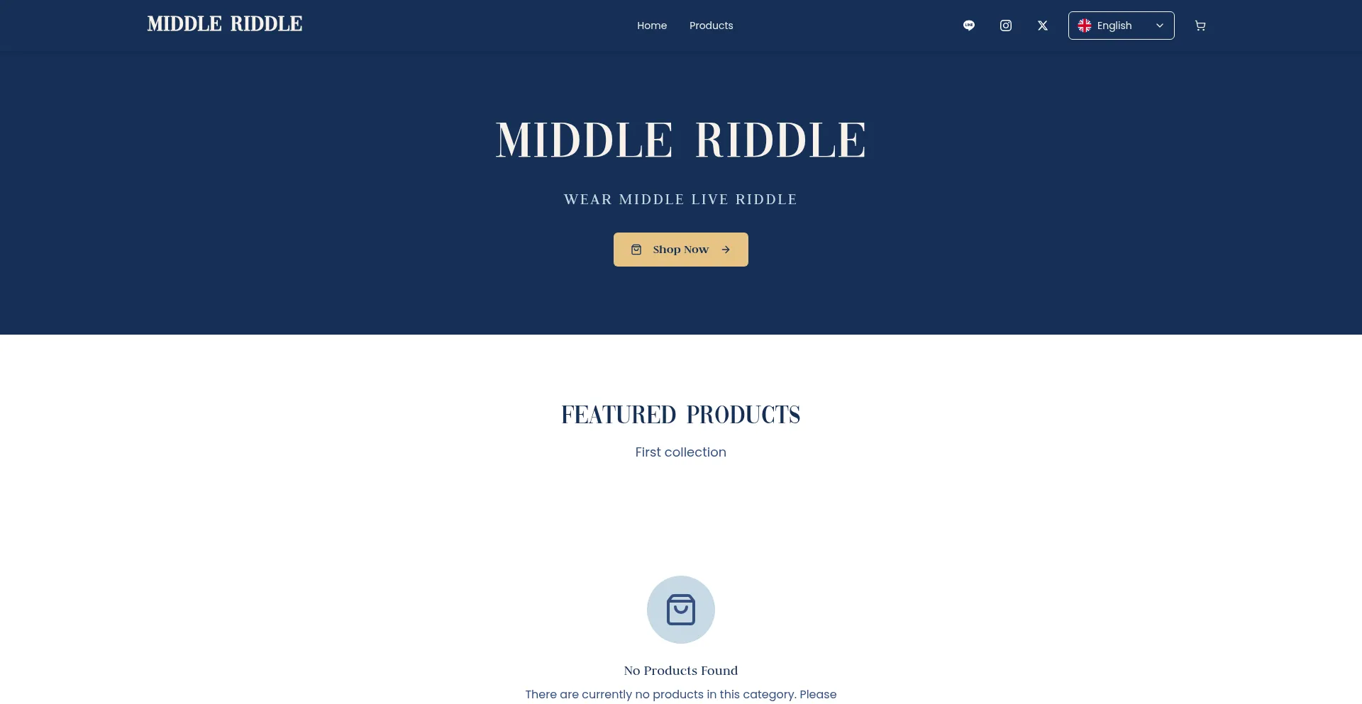 Website screenshot of Middleriddle.club