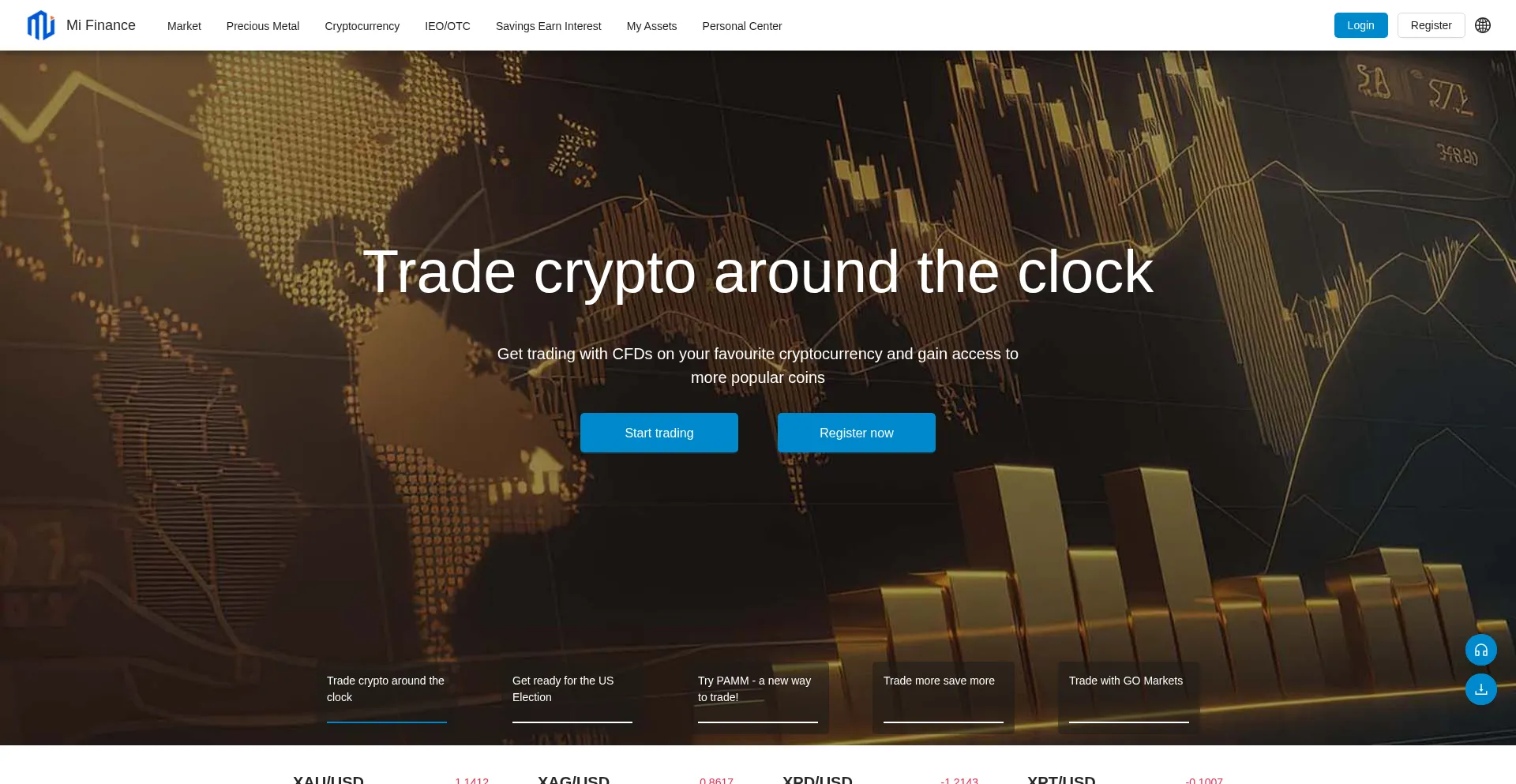 Website screenshot of Mifinancebloc.com