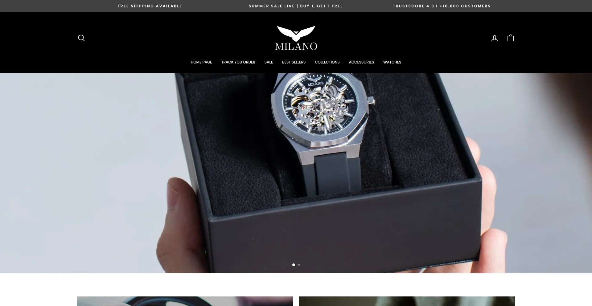 Website screenshot of Milano-minimal.com