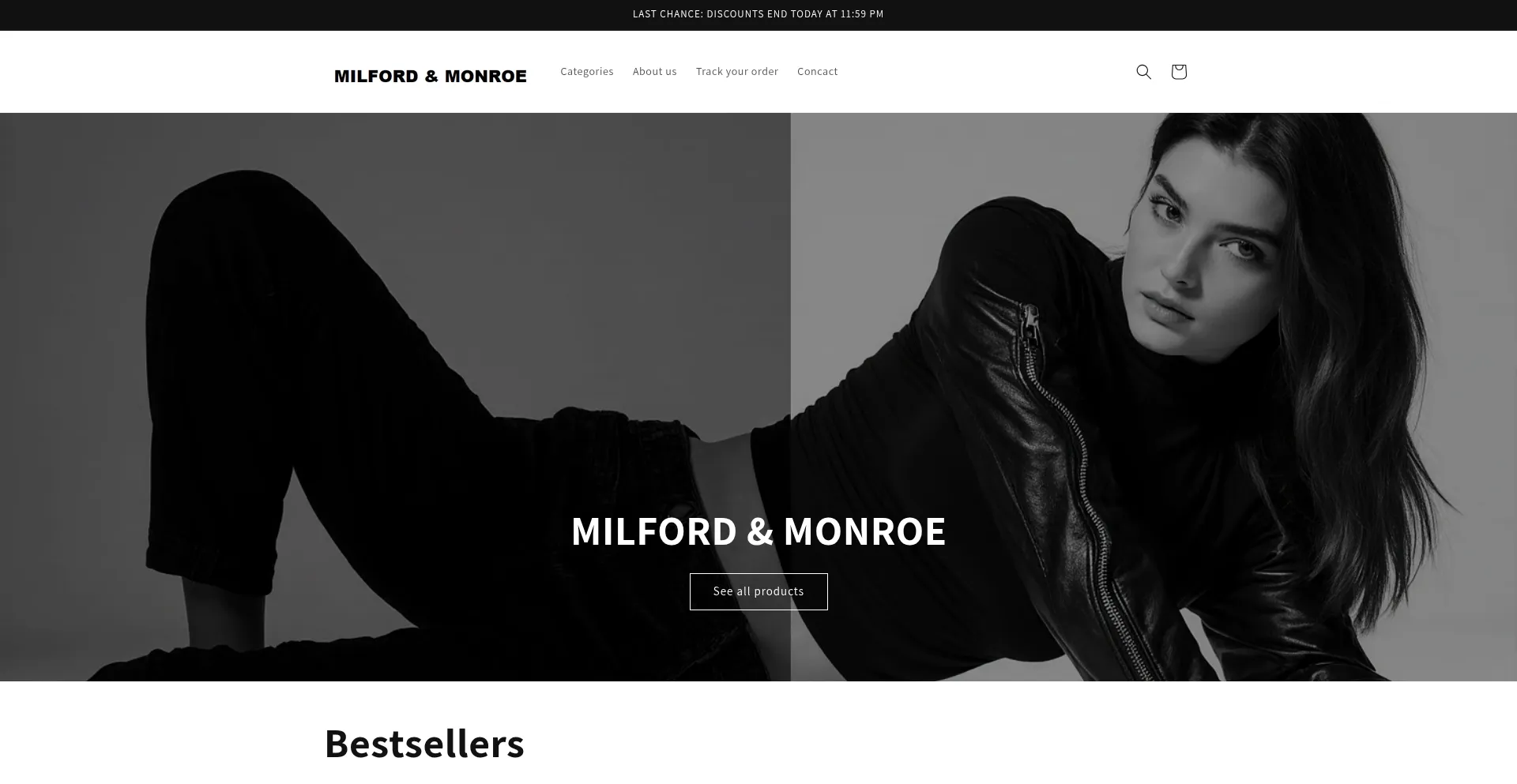 Website screenshot of Milfordmonroe.com