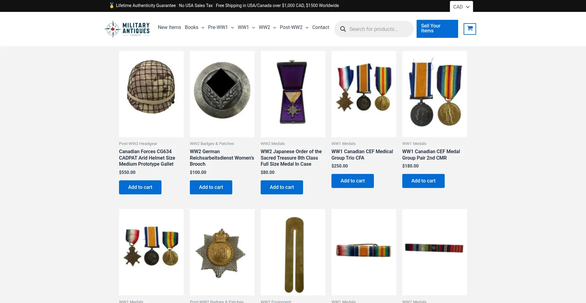 Militaryantiquestoronto.com