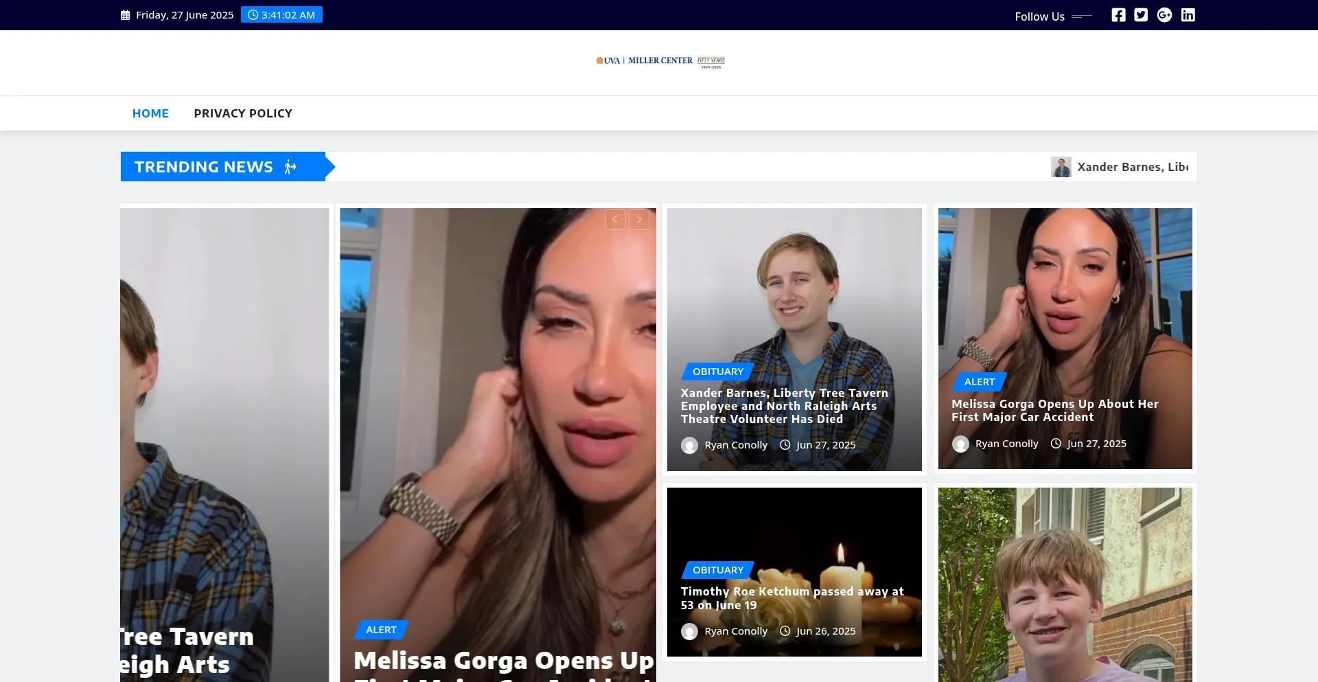 Website screenshot of Millercenter.shop