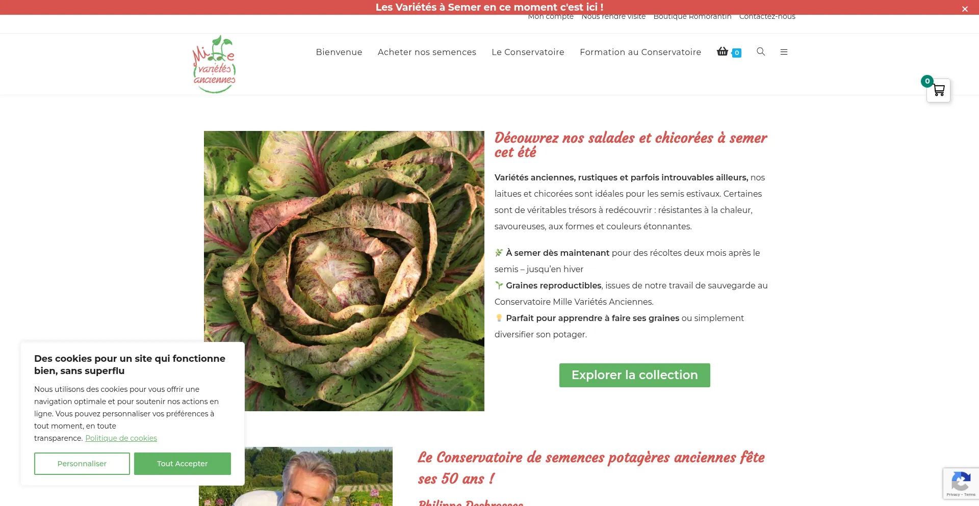 Website screenshot of Millevarietesanciennes.org