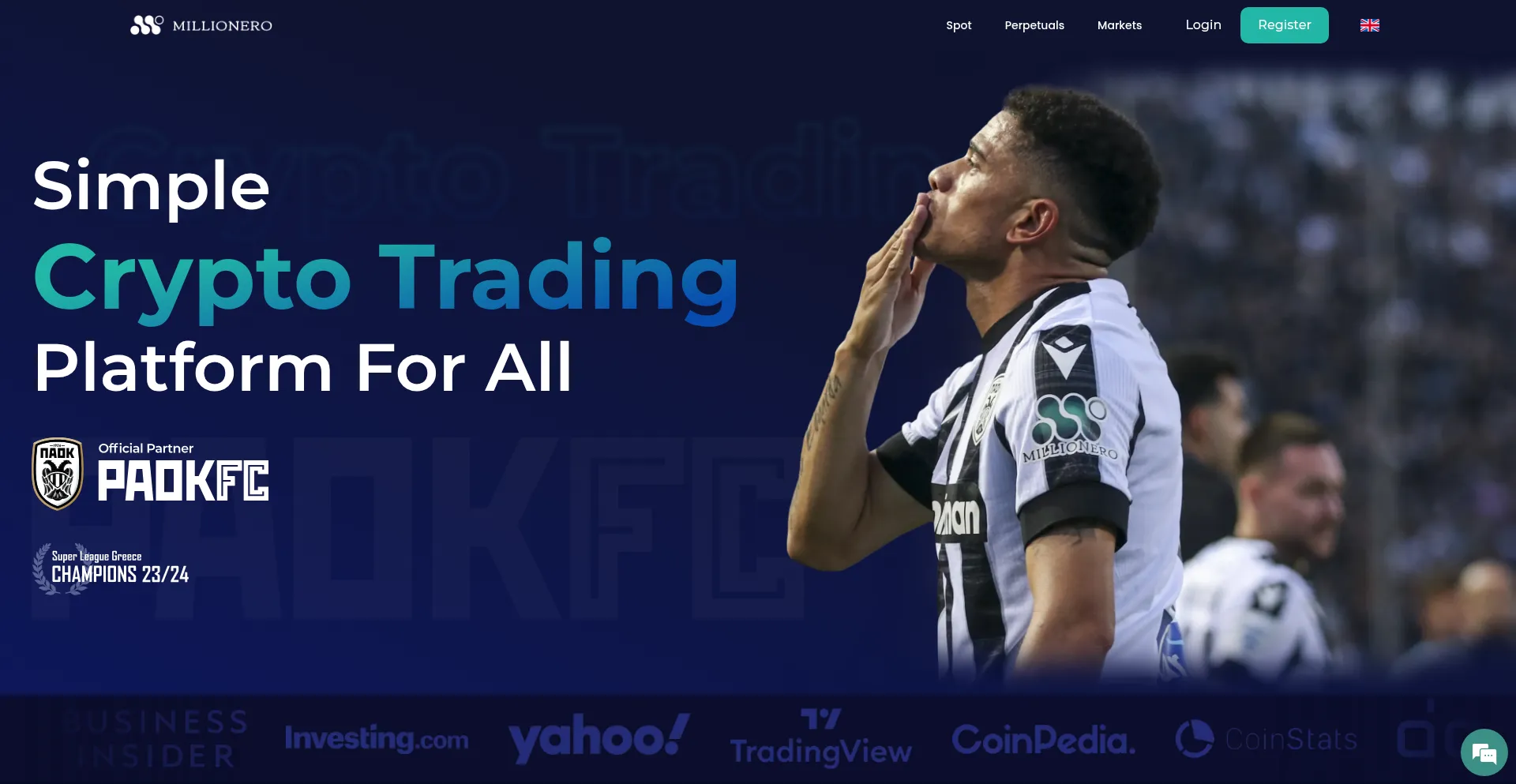 Website screenshot of Millionero.com