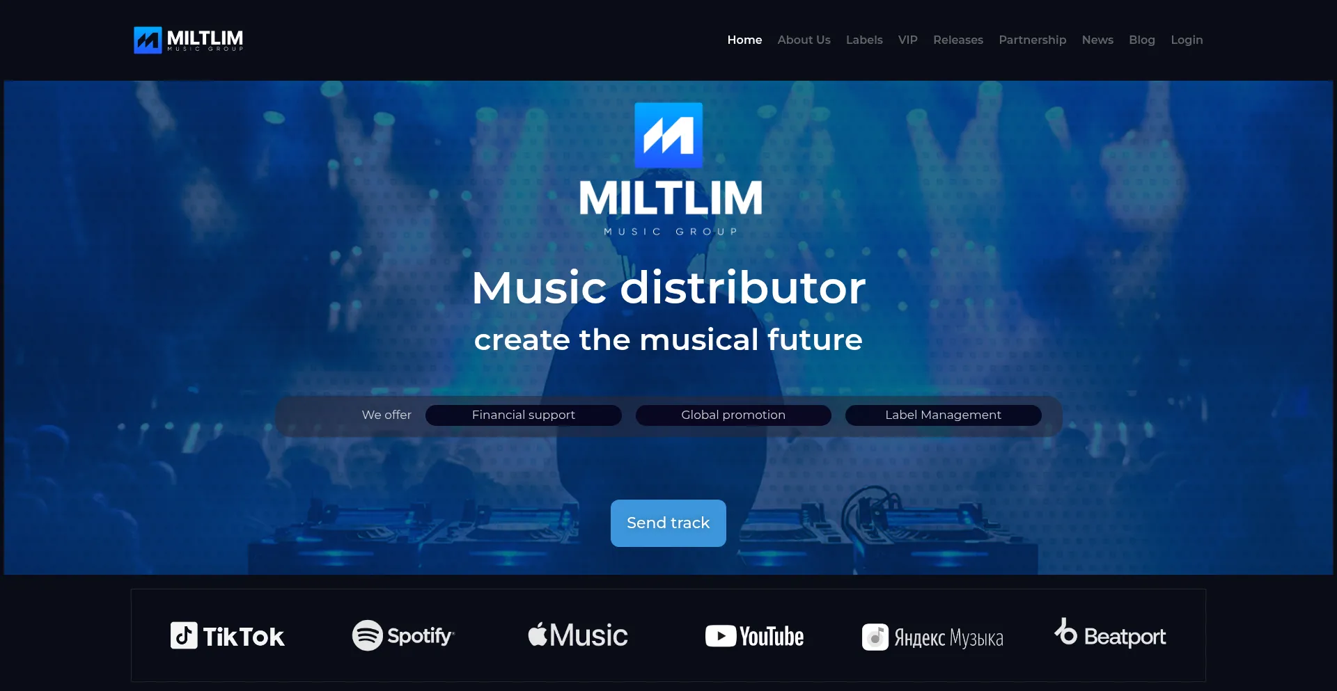 Website screenshot of Miltlim.com