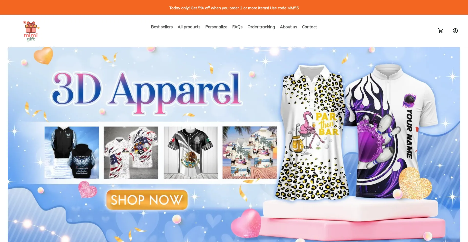 Website screenshot of Mimigift2.com