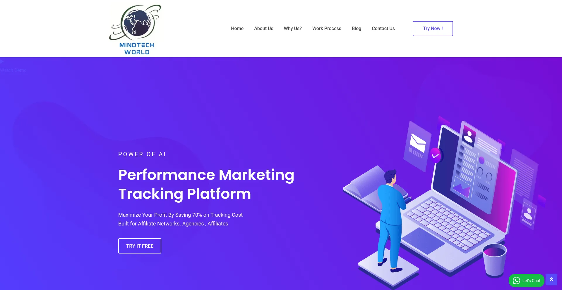 Website screenshot of Mindtechworld.com