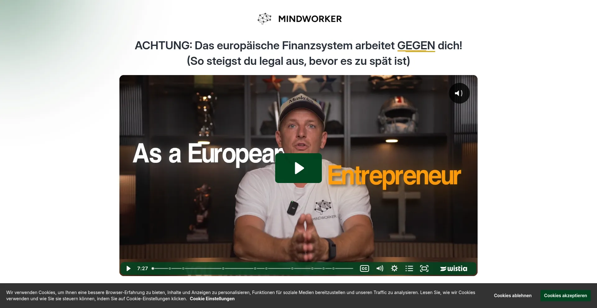 Website screenshot of Mindworkerllc.com