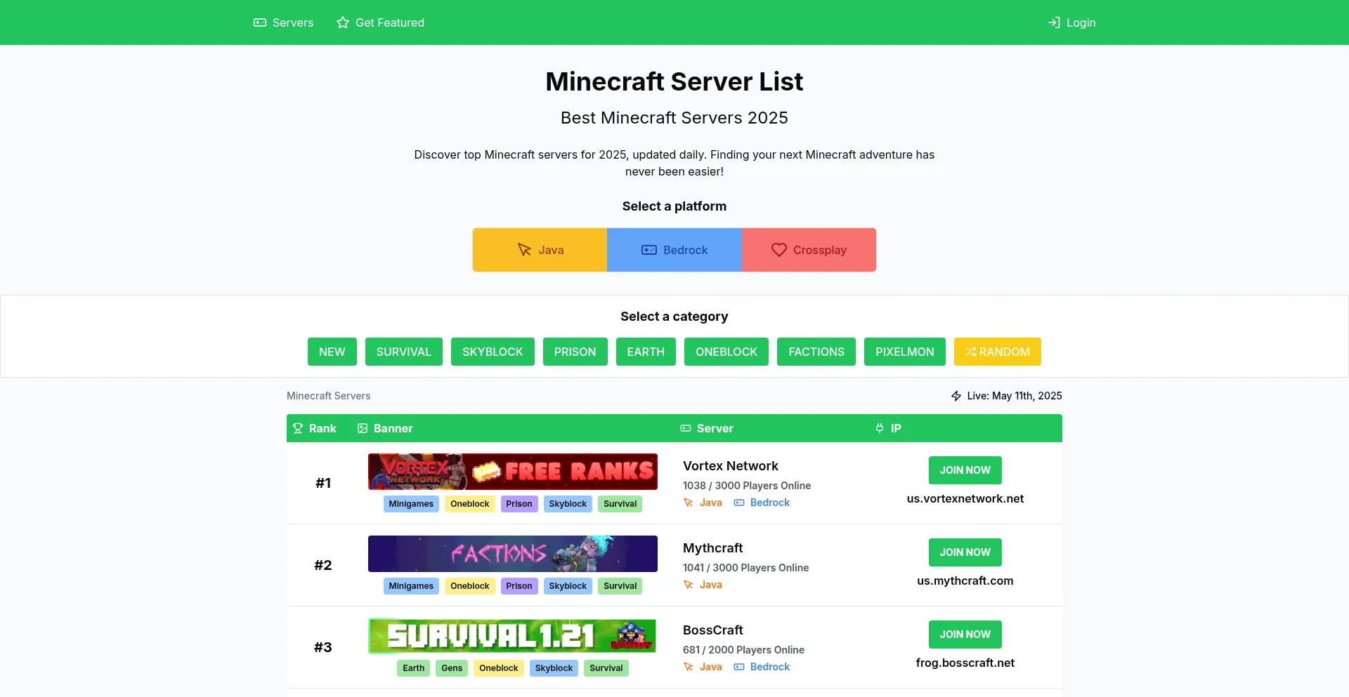 Minecraftservers.us