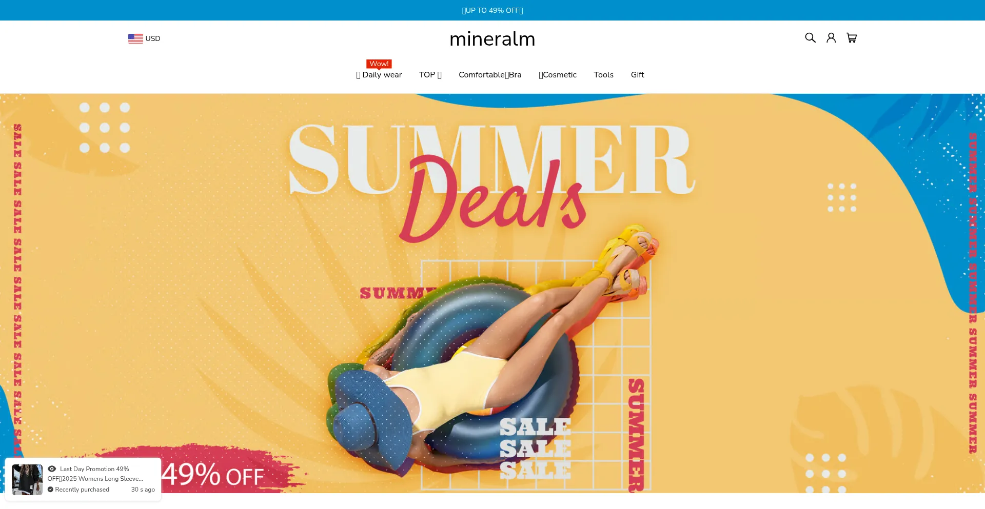 Website screenshot of Mineralm.com