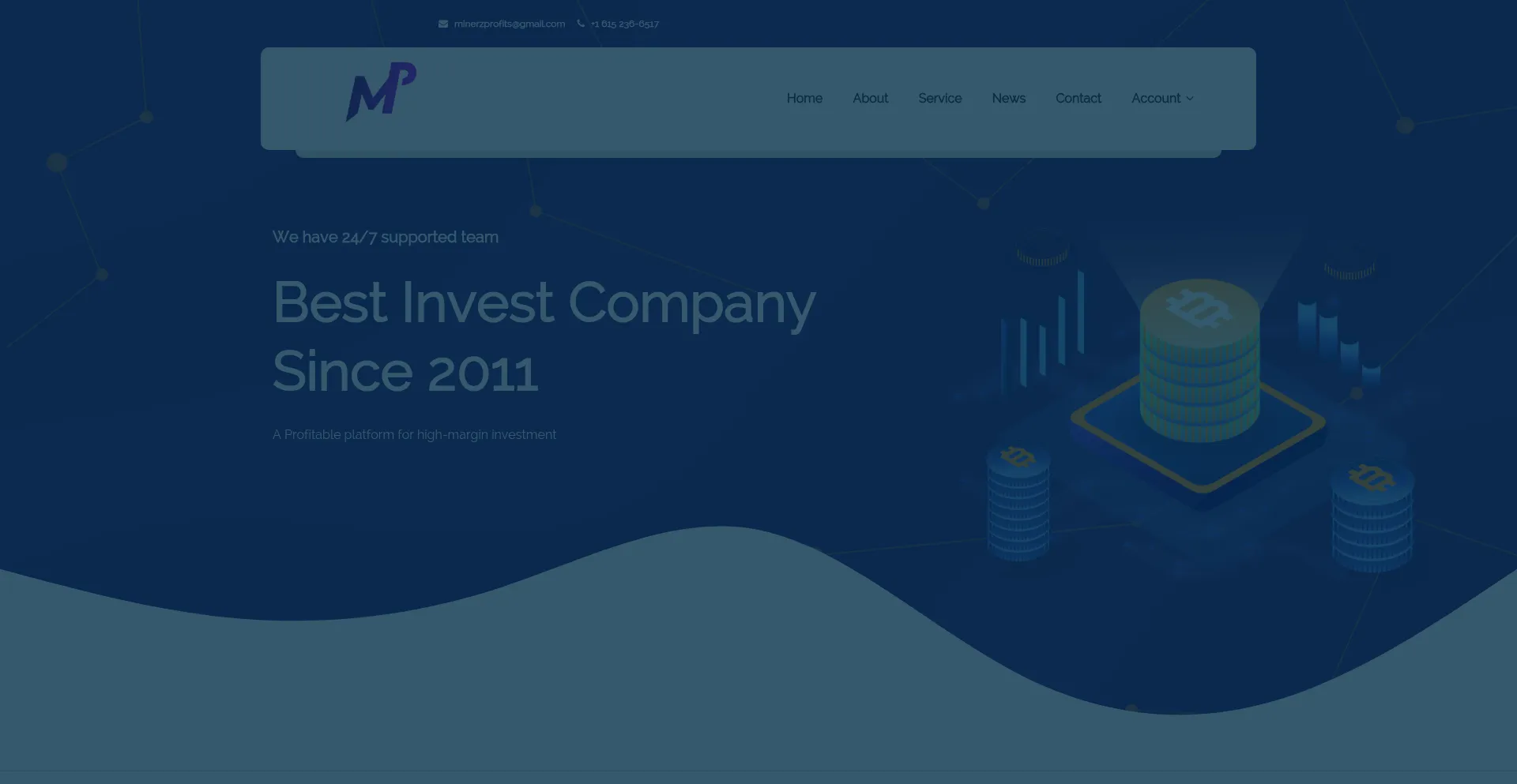 Website screenshot of Minerzprofits.com