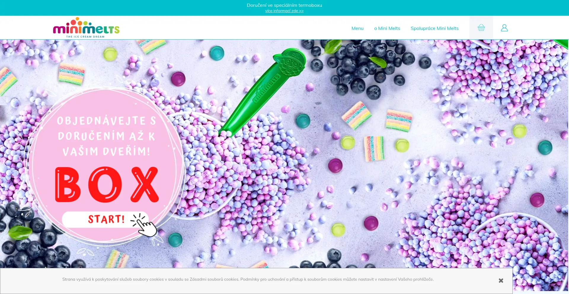Website screenshot of Minimelts.cz