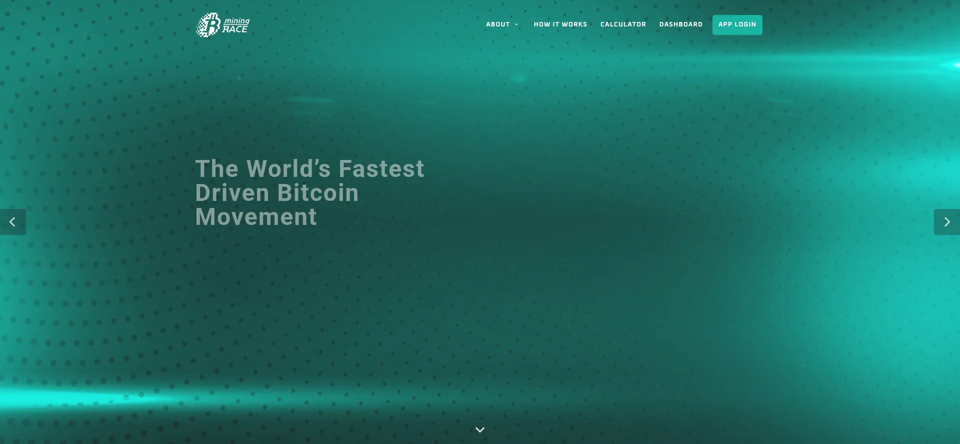 Website screenshot of Miningrace.com