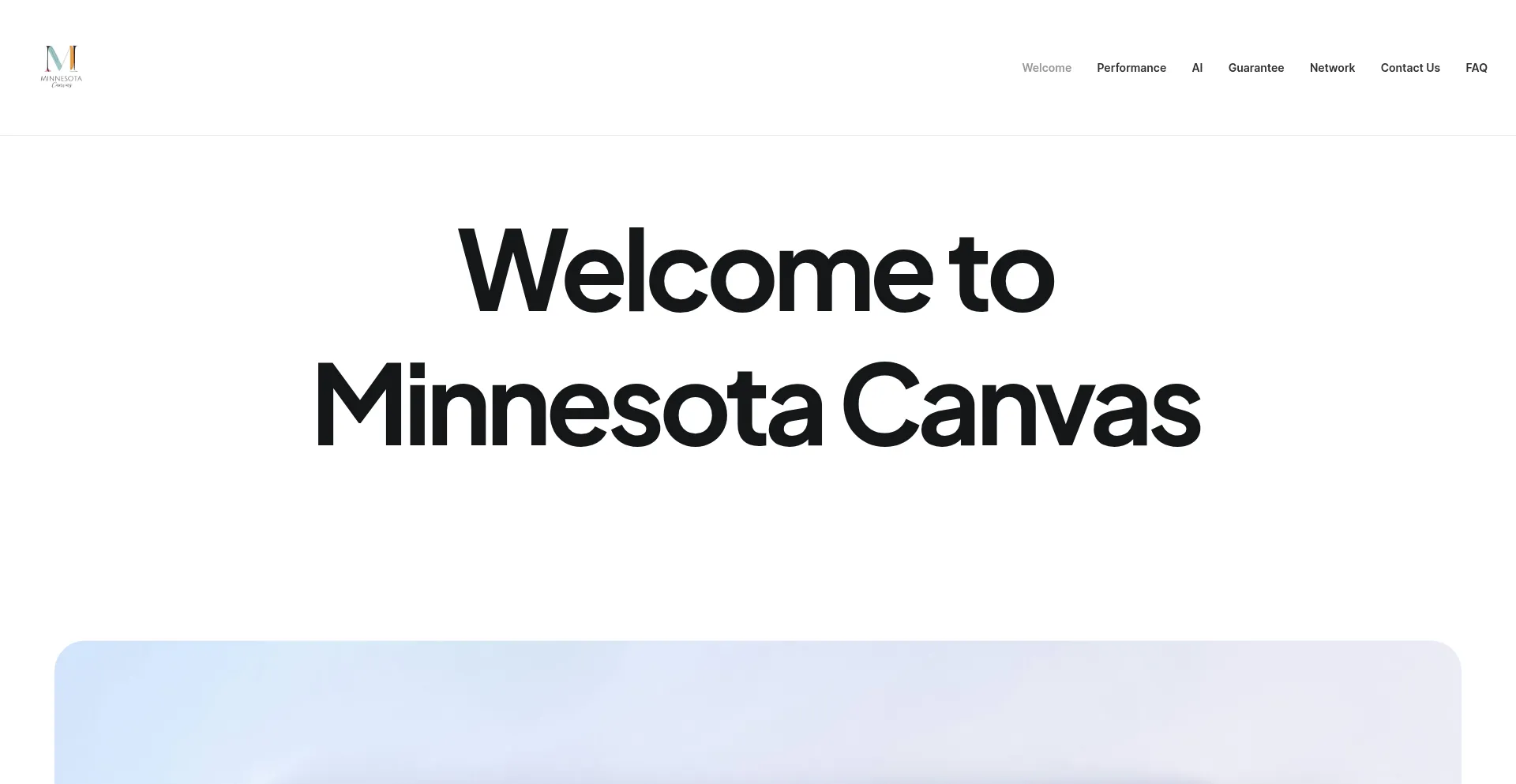 Website screenshot of Minnesotacanvas.com