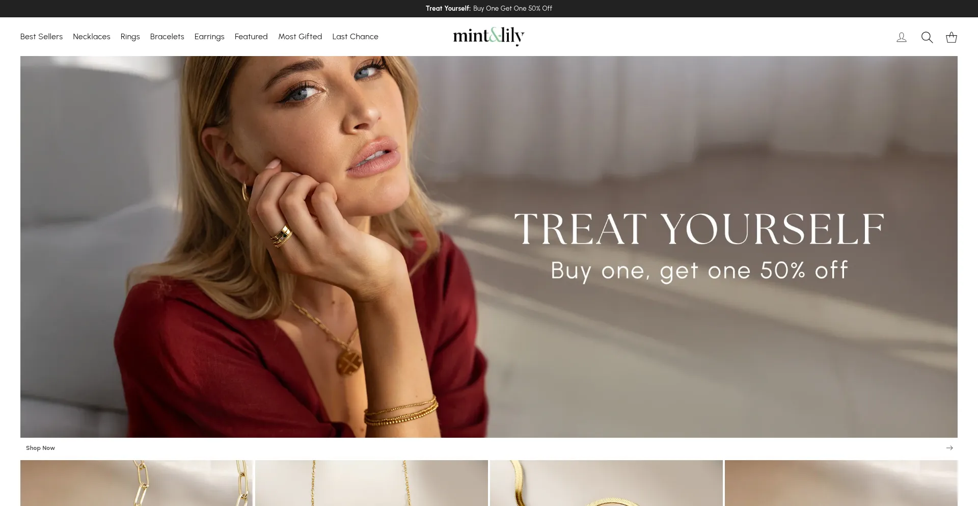 Website screenshot of Mintandlily.com
