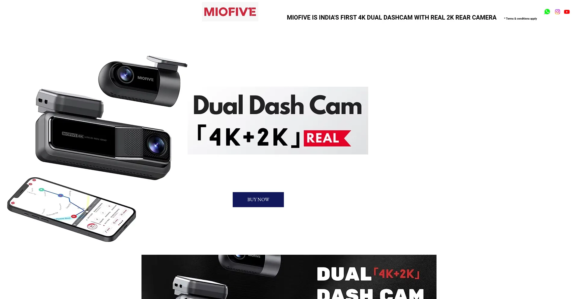 Website screenshot of Miofive.in