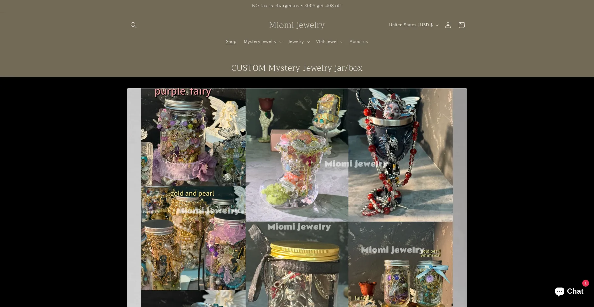 Website screenshot of Miomijars.com