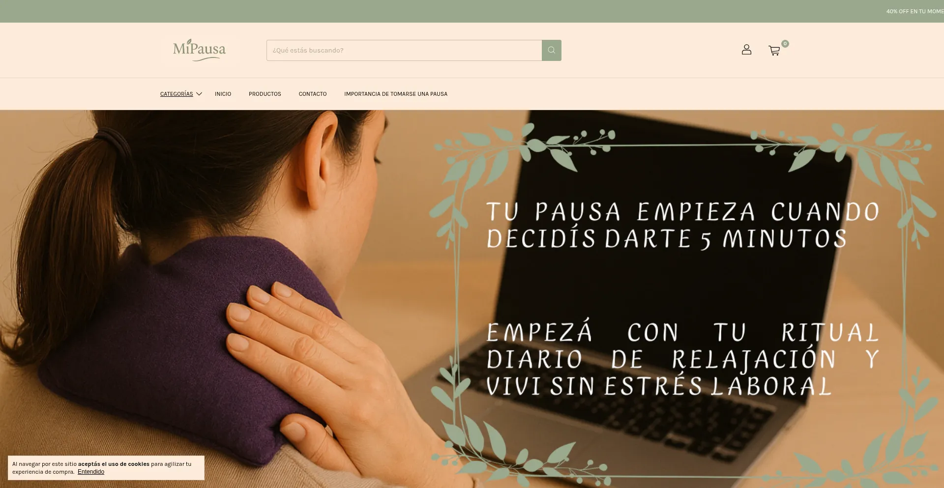 Website screenshot of Mipausa.com.ar