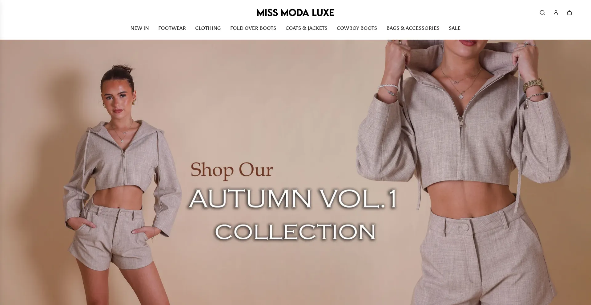 Website screenshot of Missmodaluxe.co.uk