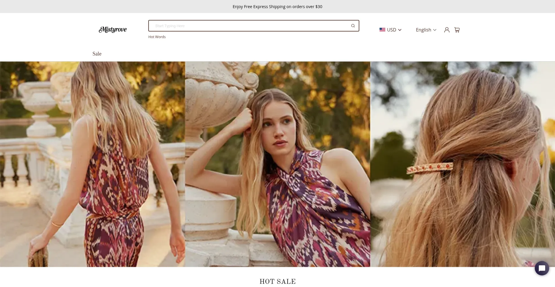 Website screenshot of Mistyrove.com
