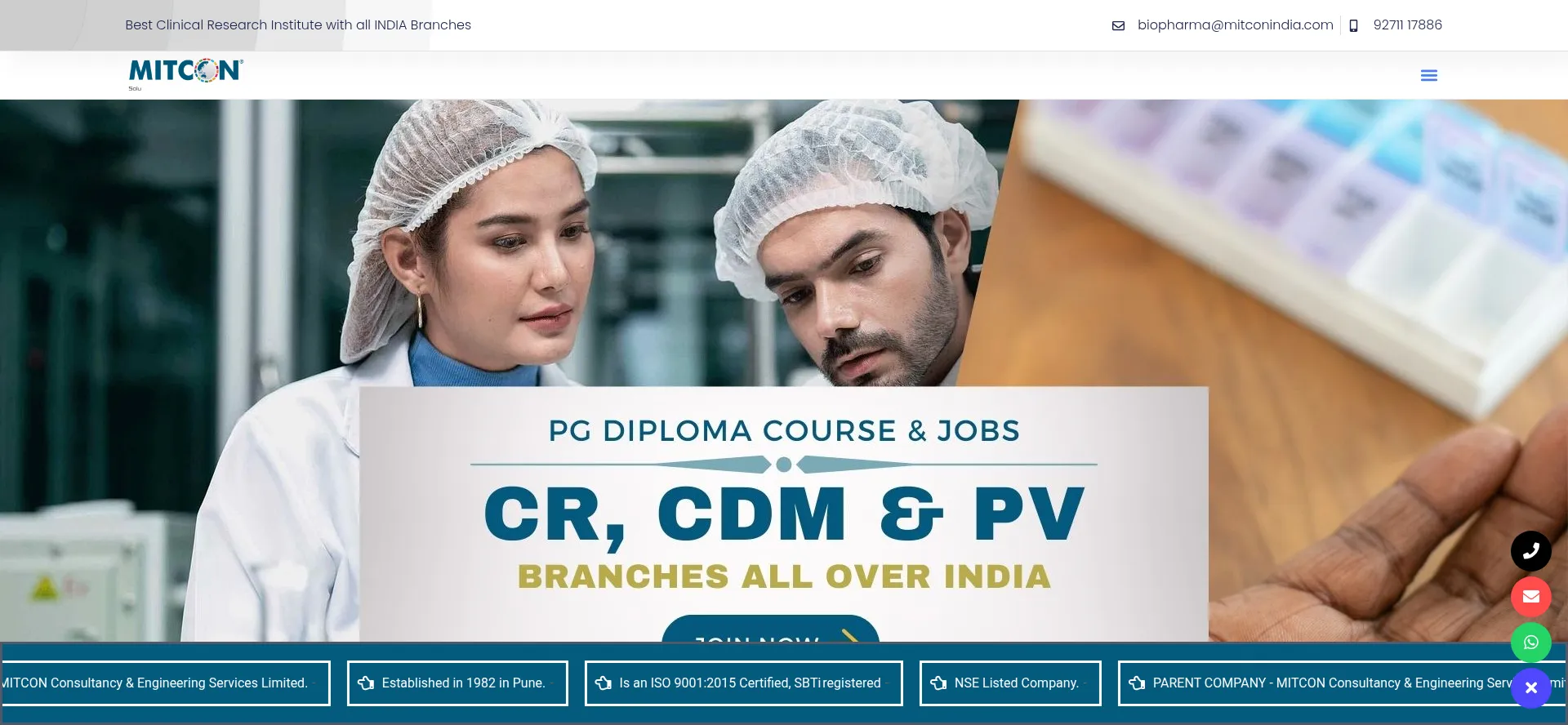 Website screenshot of Mitconbiopharma.com