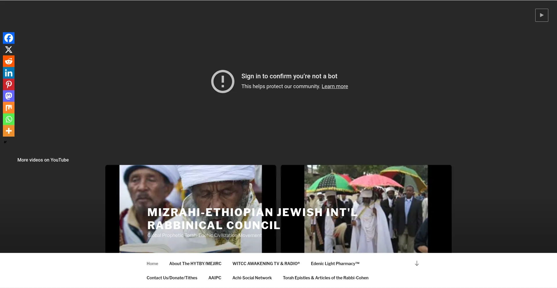Website screenshot of Mizrahi-judaism.org