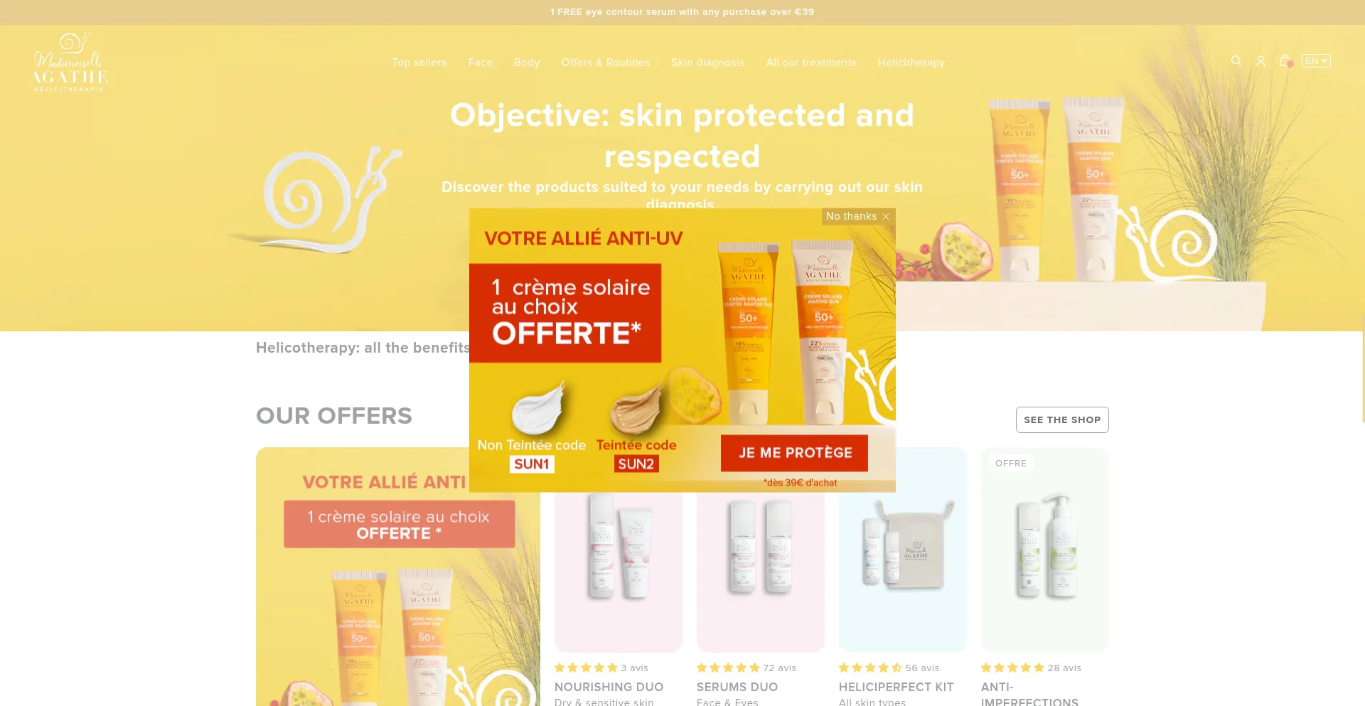 Website screenshot of Mlle-agathe.fr