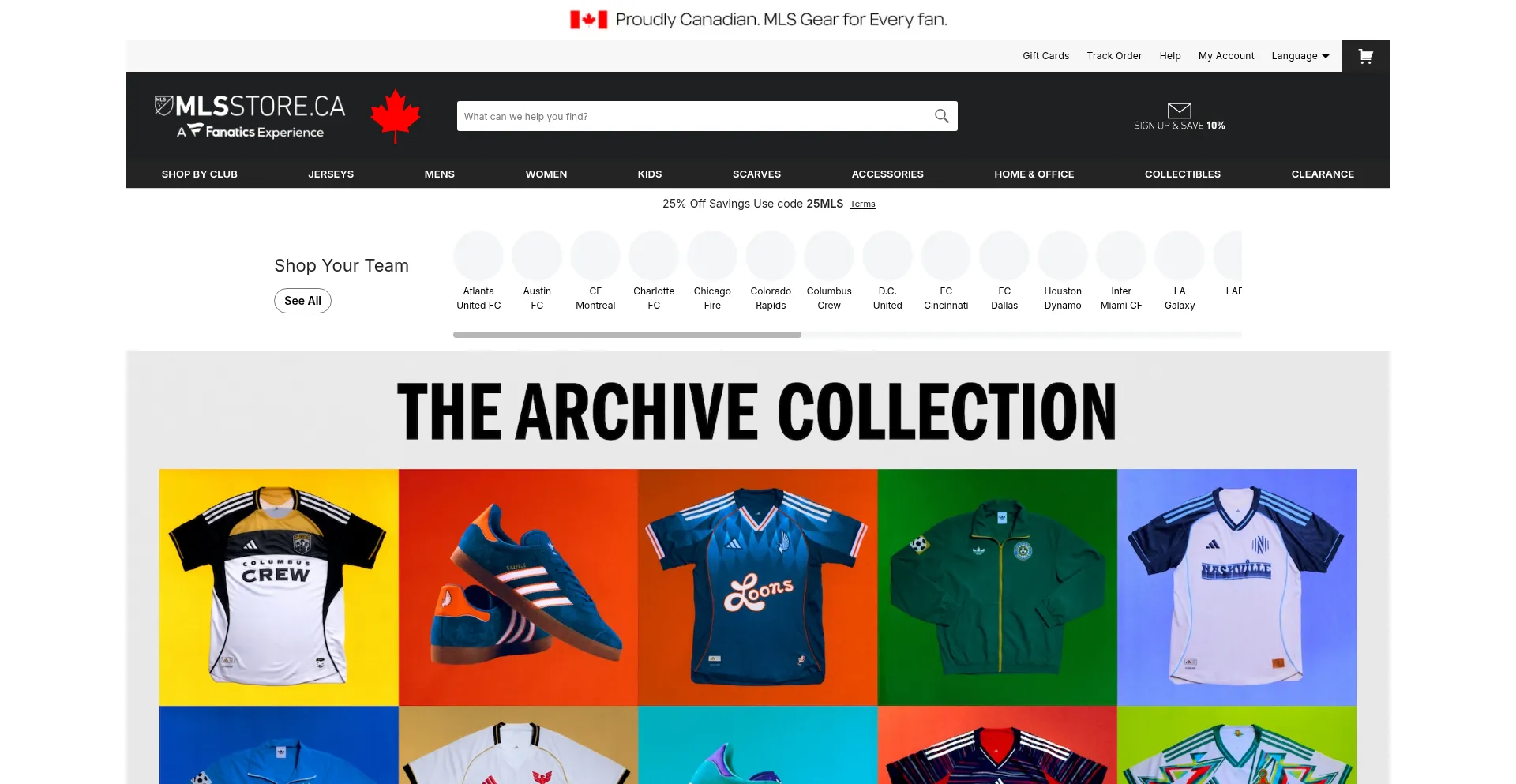 Website screenshot of Mlsstore.ca