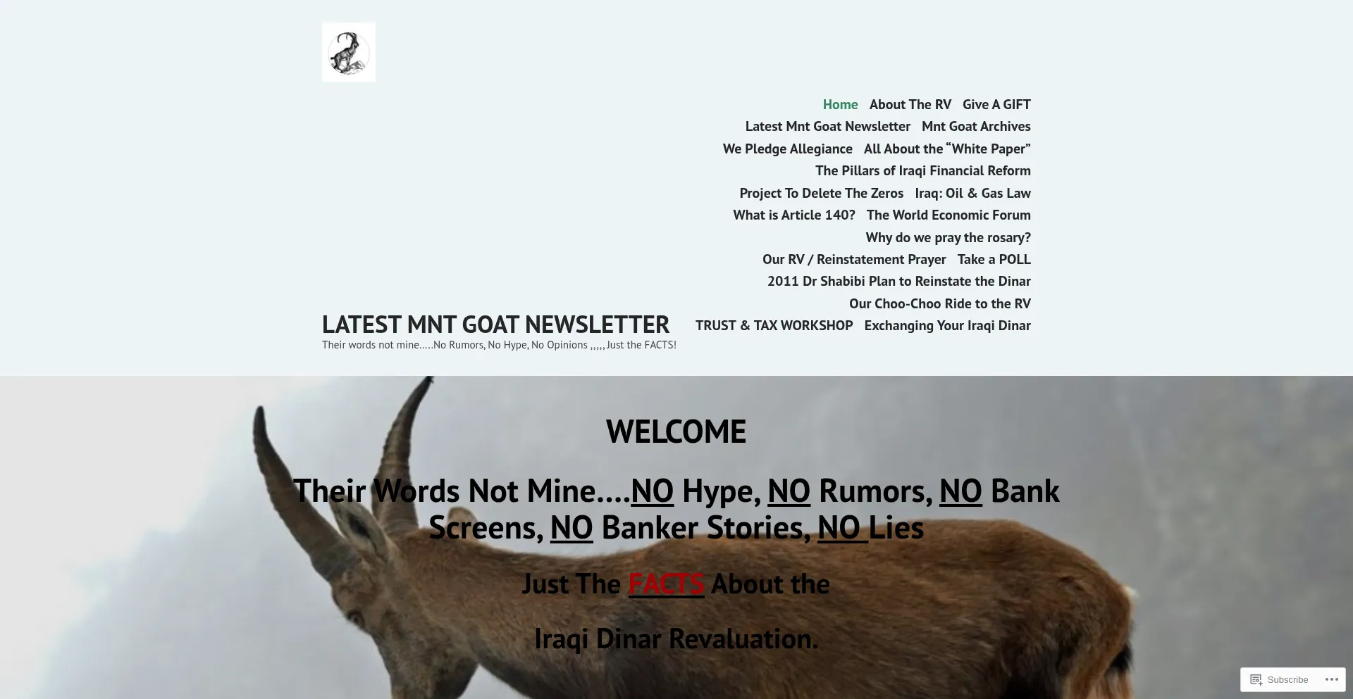 Website screenshot of Mntgoatnewsusa.com