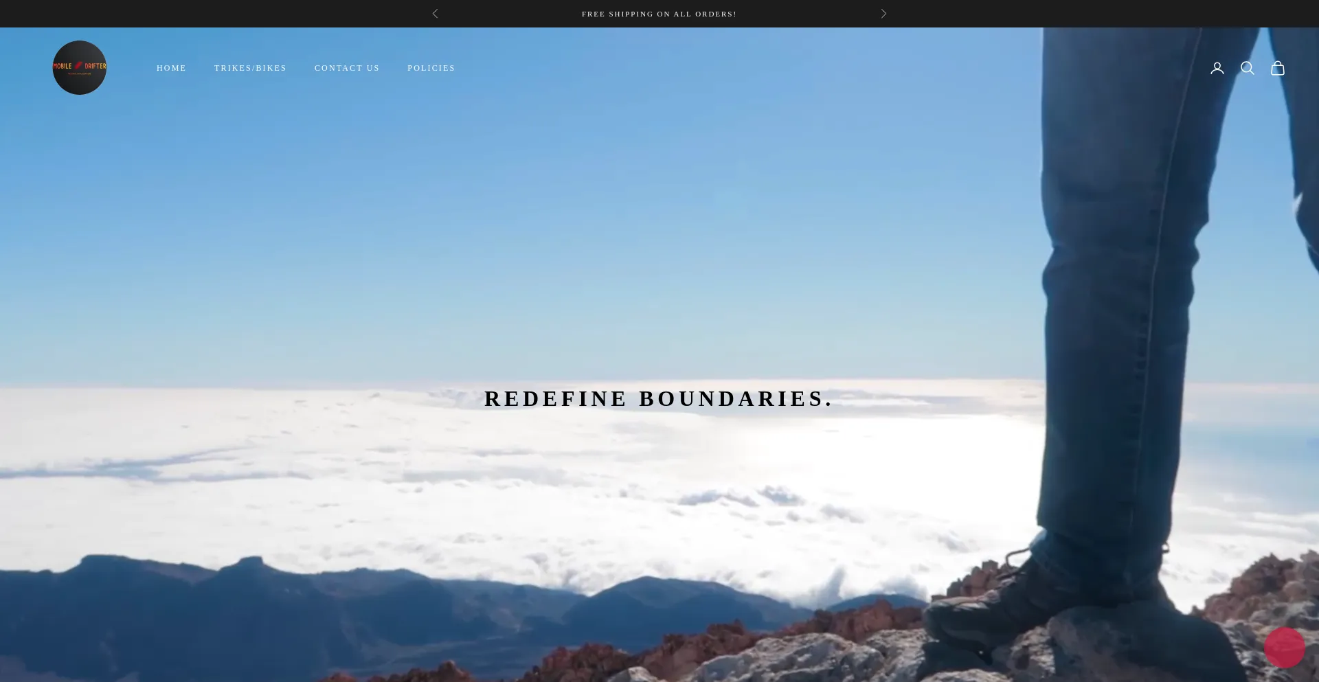 Website screenshot of Mobiledrifter.com