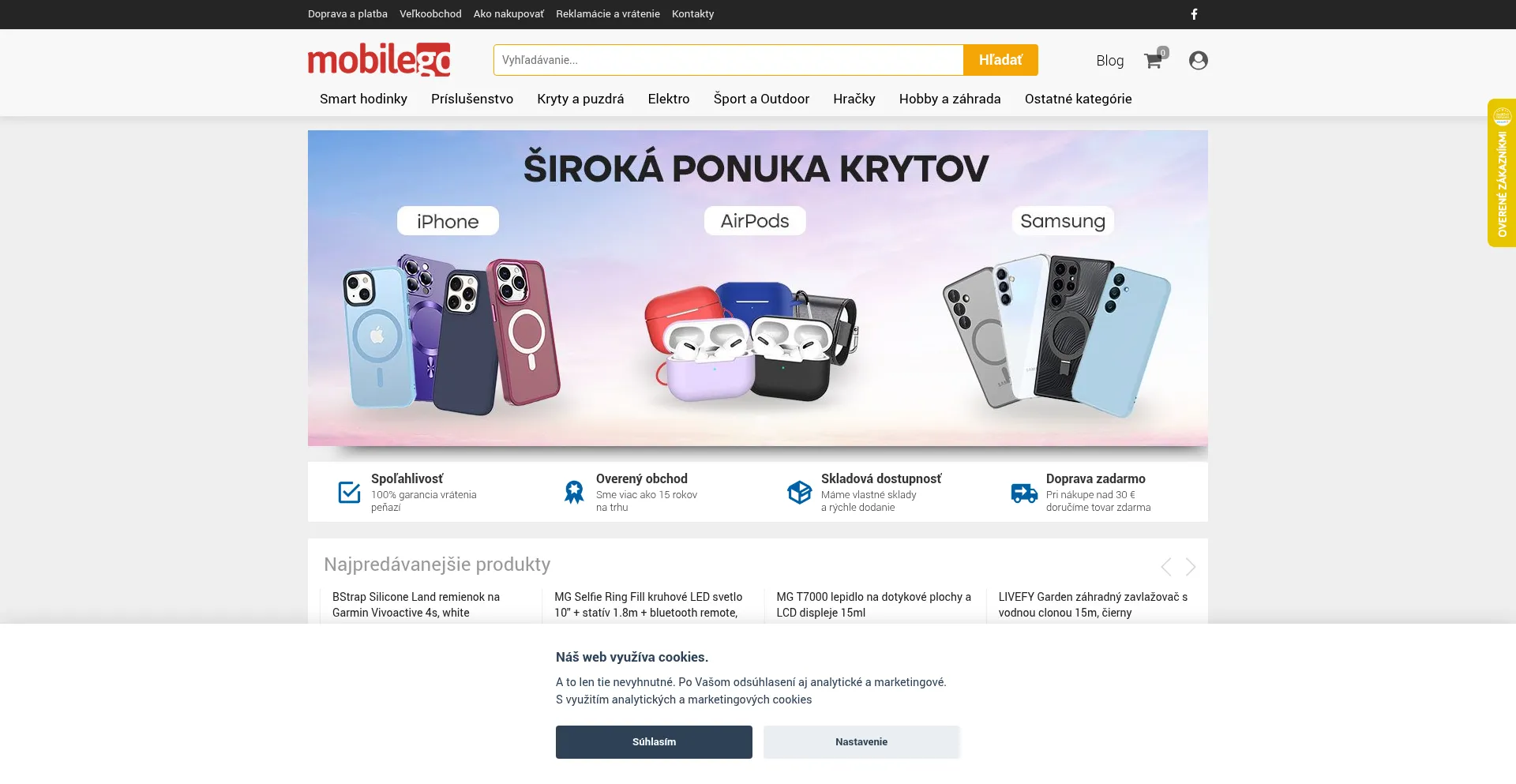 Website screenshot of Mobilego.sk