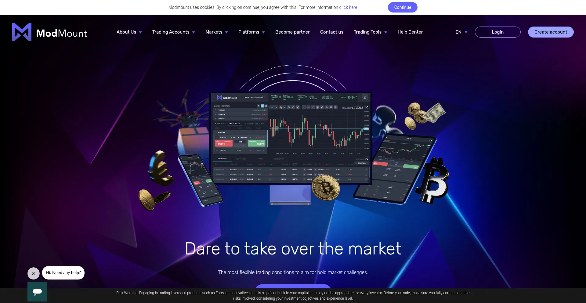 Website screenshot of Mod-mountltd.com