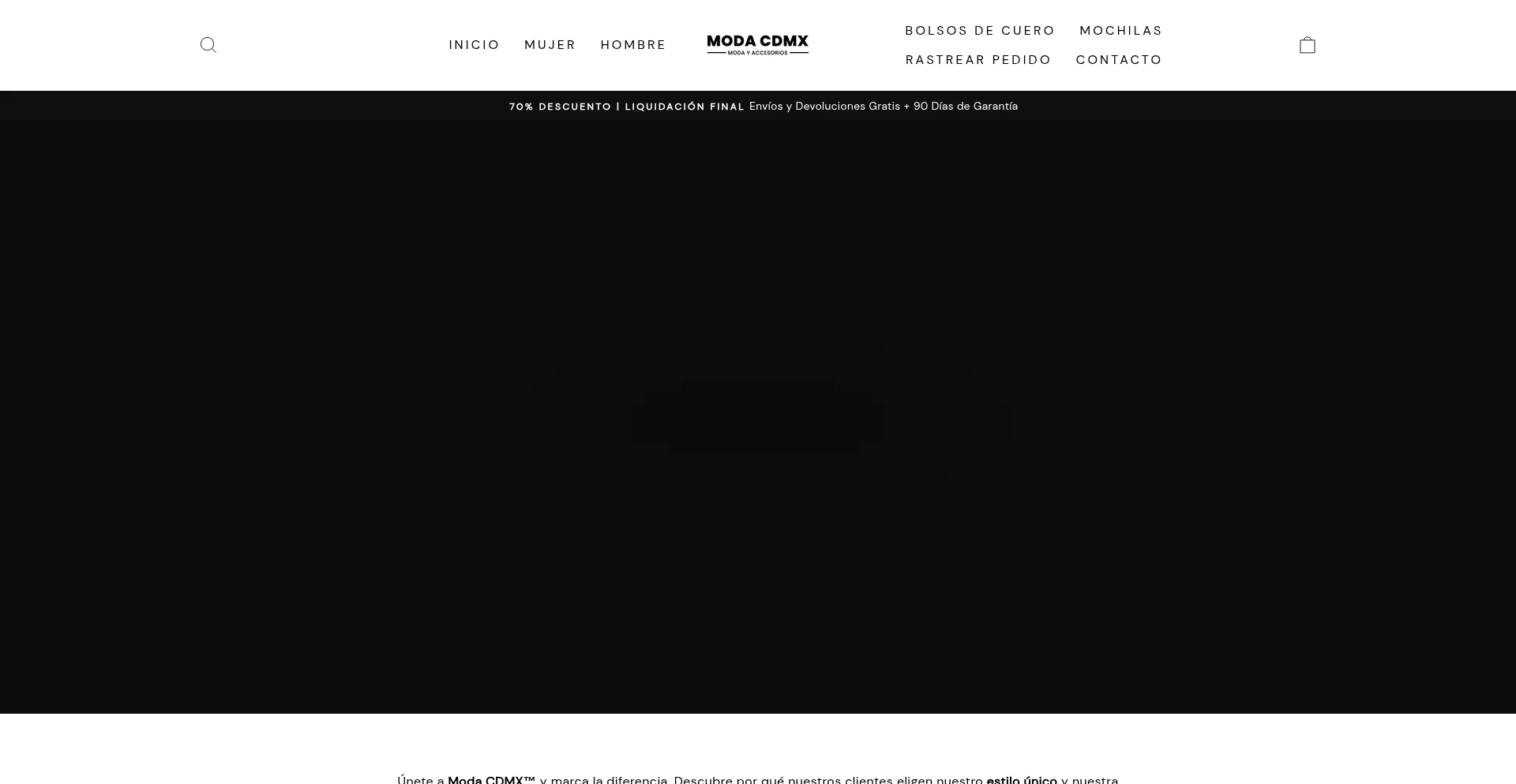 Website screenshot of Modacdmx.com