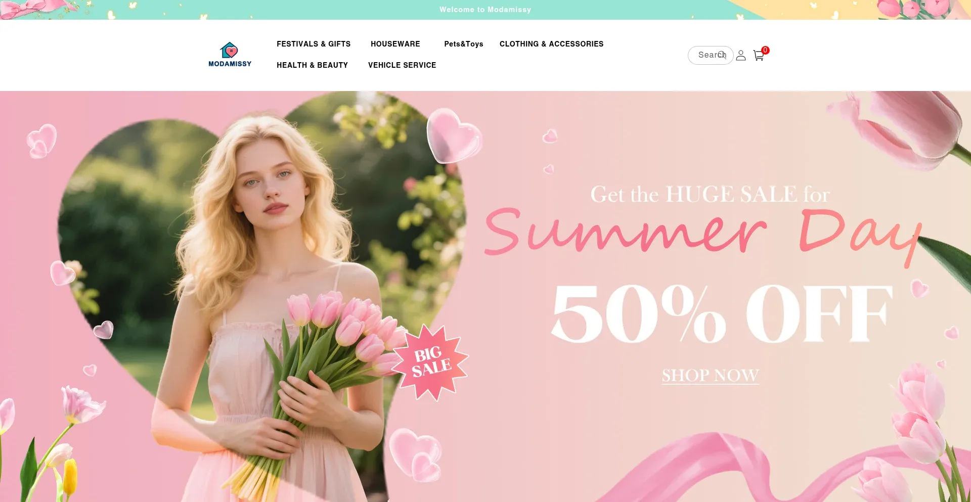 Website screenshot of Modamissy.com