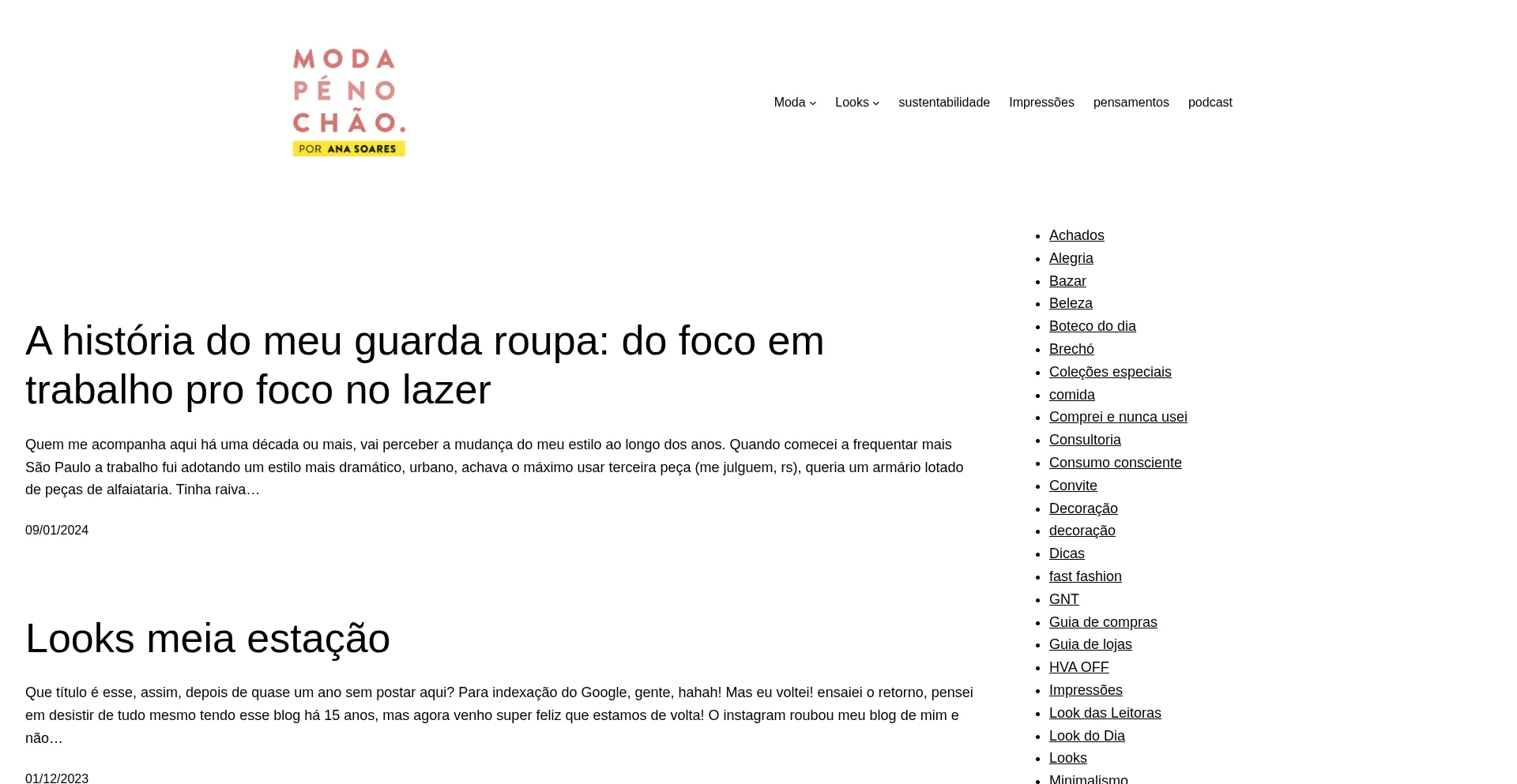 Website screenshot of Modapenochao.com.br