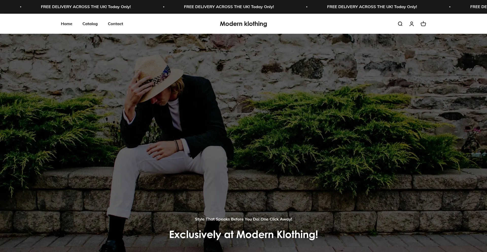 Website screenshot of Modernklothing.com