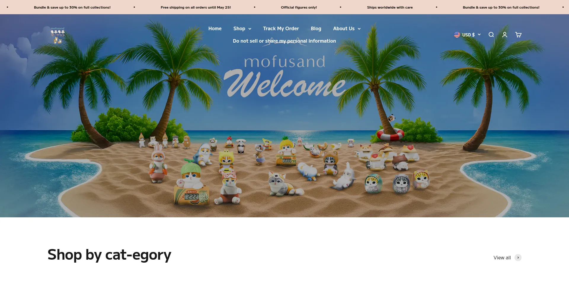 Website screenshot of Mofusand.co