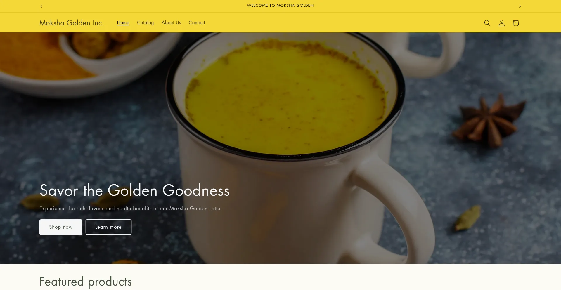 Website screenshot of Mokshagolden.com