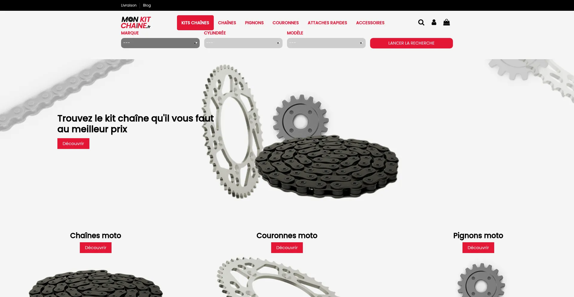 Website screenshot of Mon-kit-chaine.fr