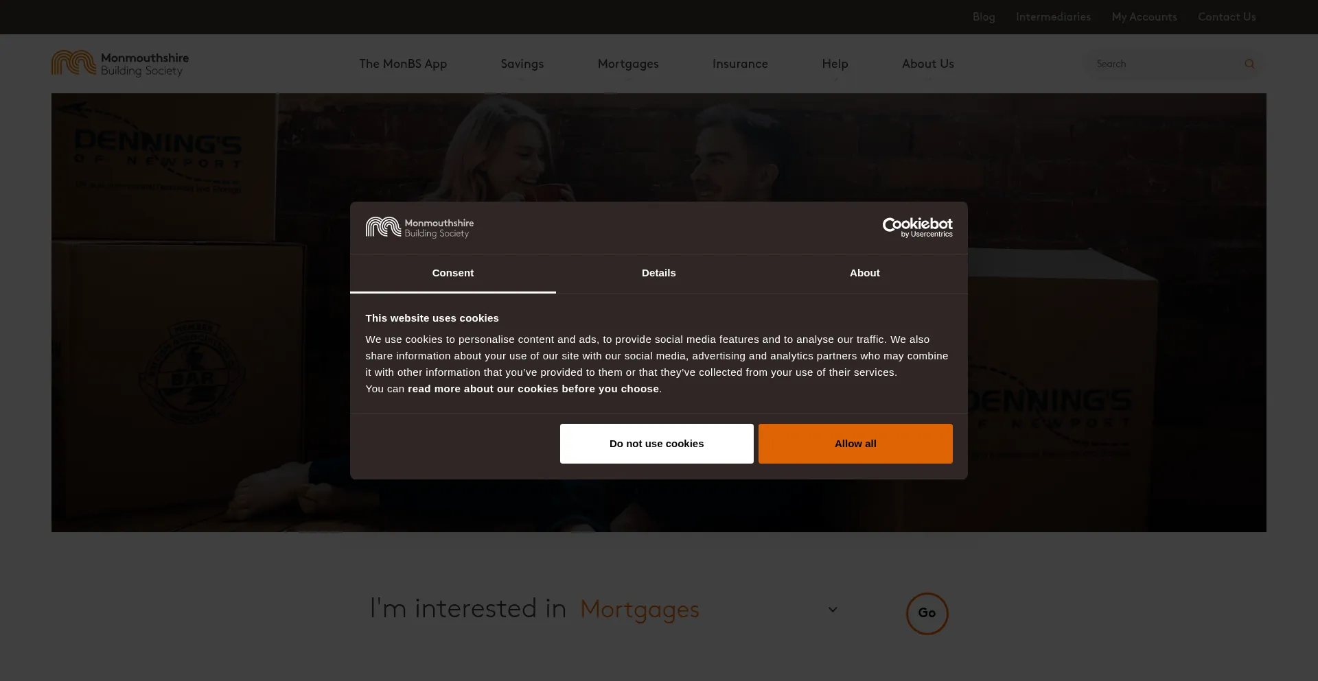 Website screenshot of Monbs.com